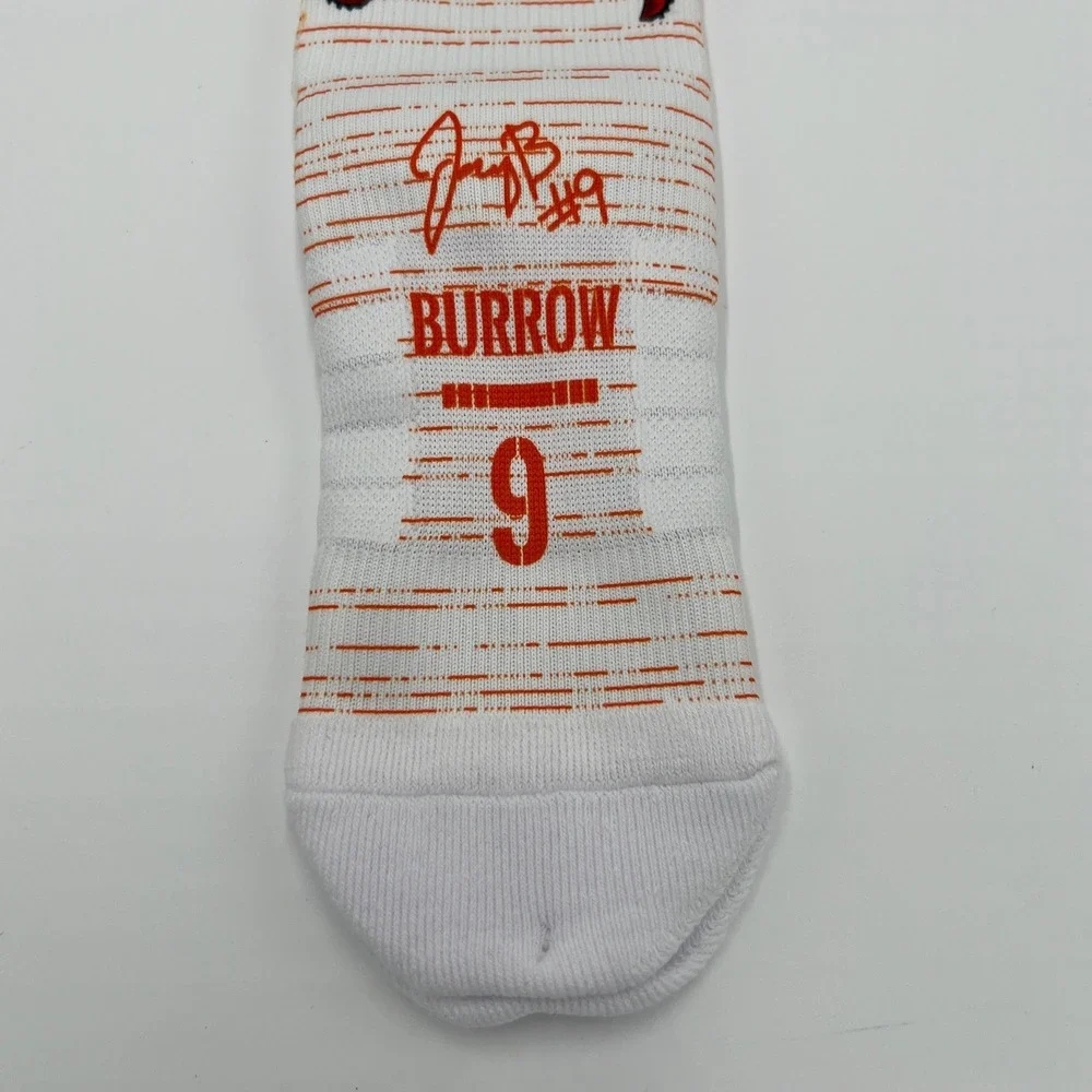 Strideline Joe Burrow Cincinnati Bengals NFL Crew Socks‎ Mens M/L NEW